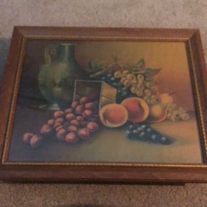 Vintage California Fruits Still Life Lithograph